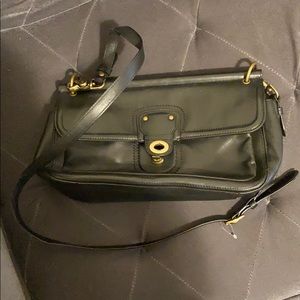 Black Coach crossbody with handle